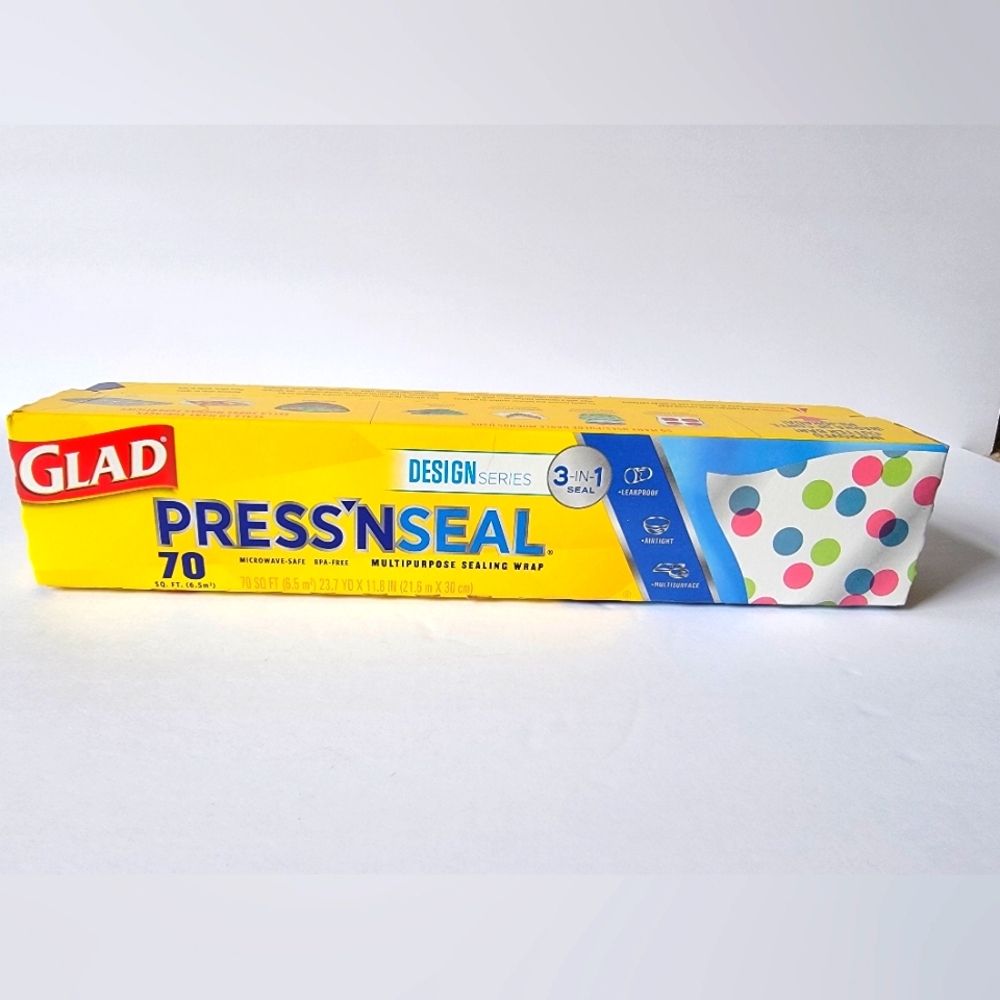 Glad Press'n Seal Plastic Food Wrap - 70 Square Foot Roll (4 Qty)
